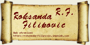 Roksanda Filipović vizit kartica